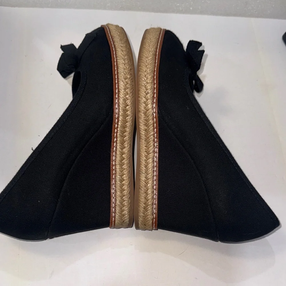 Tory Burch Black Espadrilles with Gold Logo